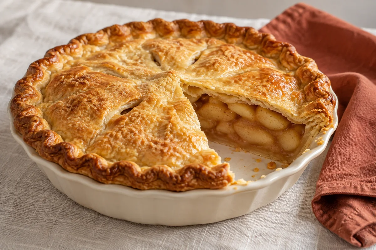 Finished apple pie in the GlutaFree kitchen style.
