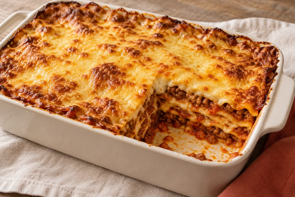 Finished lasagne in the GlutaFree kitchen style.